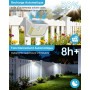 Aootek Lampe Solaire Extérieur 7-Pack - 120 LEDs IP65 étanche, Détecteur de Mouvement 8m, Forme Angulaire, Batterie Lithium, lum