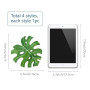 GORGECRAFT 4 pièce de Feuilles de Palmier pour Fenêtre 16cm Feuilles Monstera Plantes Tropicales Statiques Amovibles Imperméable