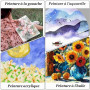 Giantree 30 pinceaux Fins, pinceaux pour Peinture par numéros de précision, Professionnels à Pointe Fine pour Acrylique Aquarell