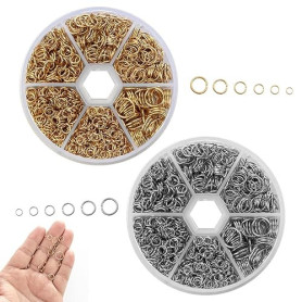 Anneaux Bijoux, 2780 Pièces Anneau Acier Inoxydable, Anneaux pour Bijoux, Anneaux Bijoux Acier Inoxydable, Anne au Ouvertz, An n