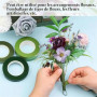 3 Rouleau Floratape Fleuriste (27m/Rouleau)＋100 Tige Fleur Artificielle,pour Bouquets de Fleurs Travaux Manuels Floraux