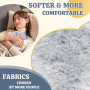HAOCEE Bouillotte Eau Chaude,2L Grande Bouillotte Moelleuse, Bouillottes Avec Poche Kangourou, Bouillotte Chaude Chauffe Main/Ve