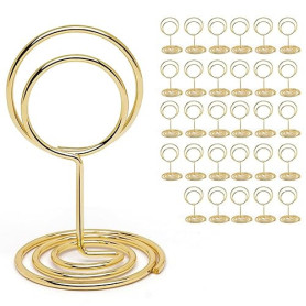 Fonyiunce 30 PCS Porte-Cartes de Table pour Mariages, Supports de Numéro de Table, Photo Menu Clip pour Numéro de Table de Maria