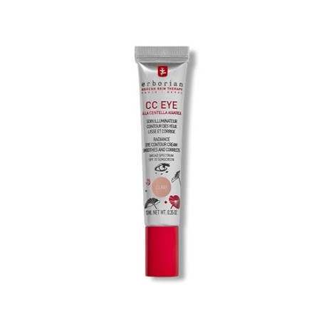 Erborian - CC Eye Crème Contour des Yeux à la Centella Asiatica - Soin Hydratant, Illuminateur et Correcteur Teinté - Protection