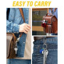 Caianwin 3 Pièces Mousqueton Porte Clé Porte Clef Mousquetons en Métal Porte-Clés Homme pour Accrocher dans Le Sac à Dos, Clés d