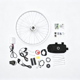 Poyujkyhr Kit de conversion pour vélo électrique 36 V 350 W Roue arrière 26" 37 km/h Moteur de roue arrière 310 tr/min Kit de co