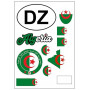 Daged Carte autocollante Algérie - Feuille d'autocollants - Pour voiture, moto, motard - Drapeau décoratif AK