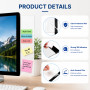 Lot de 2 Monitor Memo Board Transparent en Acrylique – Organisateur de Bureau Pratique pour Post It Transparent, Accessoire Bure