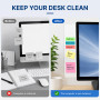 Lot de 2 Monitor Memo Board Transparent en Acrylique – Organisateur de Bureau Pratique pour Post It Transparent, Accessoire Bure