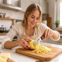 3 en 1 Éplucheur de légumes multifonction, 3 Pièces Éplucheur Multifonction en Acier Inoxydable, Versatile Peeler Coupe-Légumes 