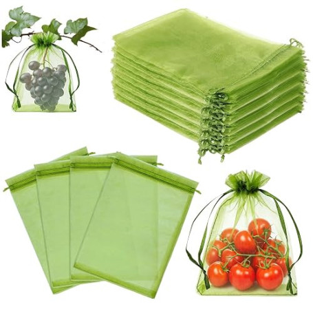 Noviatrix 50 Pièces Sac Protection Fruits, Sachet Protection Raisin, Sachets Organza Protection Contre Les Pucerons, Les Oiseaux