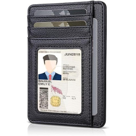 Teskyer Portefeuille Homme, Porte Carte Bancaire, Portefeuille en Cuir PU, Porte Cartes de Credit, Petit Portefeuille Homme, Pro