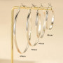 RANKEEF 3 mm de large Boucles d'oreilles femme or,creoles argent femme, creole plaqué or, hypoallergéniques, Boucles d'oreilles 