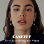 RANKEEF 3 mm de large Boucles d'oreilles femme or,creoles argent femme, creole plaqué or, hypoallergéniques, Boucles d'oreilles 