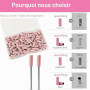 100 Bands de Ponçage pour Embout Ponceuse Ongles, 3.1mm Grain 240 Compatible avec 99% des Ponceuses Avec 2 Mandrins et Coffret -