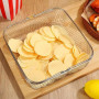Healifty Panier De Friteuse À Air Carré En Acier Inoxydable 8.07X8.07X2.56In Avec Poignée Ergonomique Accessoire De Cuisson Pour