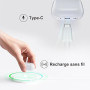 Étui de Chargement sans Fil de Remplacement Compatible avec Les AirPods 4, 450 mAh étui de Chargement avec Bouton Bluetooth pour