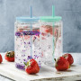AGH life Lot de 6 gobelets en verre pour sublimation vierges 473 ml, canettes transparentes à double paroi, gobelets pour sublim