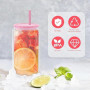 AGH life Lot de 6 gobelets en verre pour sublimation vierges 473 ml, canettes transparentes à double paroi, gobelets pour sublim