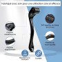 Dermaroller pour Repousse des Cheveux et Barbe – 540 Micro-Aiguilles en Titane Médical, 0,5 mm – Rouleau Microneedling pour Visa