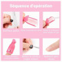 Hanyousheng 10 pièces Acrylique Nail Art Clip Tremper Hors Clip Capuchon,Pince à Ongles Dissolvant,Pour le Nettoyage des Ongles