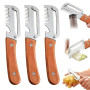 3 Pièces Couteau Eplucheur Legumes, Éplucheur Multifonction 3 En 1, Stainless Steel Peeler, Pour Éplucher, Couper Et Râper Facil