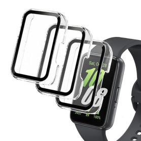3 Pièces Coque pour Samsung Galaxy Fit 3, Protection Galaxy Fit 3, Étui de Protection Antichoc avec Verre Trempé 9H Intégré, Hou