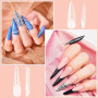 MELLIEX 120 Pièces Faux Ongles Conseils de Extension 5 Formes Clear Système De Formes D'ongles Doubles avec Nail Tips Clip, Bros