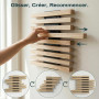 Qoka Crafts Étagère Murale Flottante Modulable en Tasseaux Bois Massif - Tablette Décoration Design pour Chambre, Cuisine, Salon