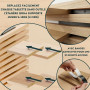 Qoka Crafts Étagère Murale Flottante Modulable en Tasseaux Bois Massif - Tablette Décoration Design pour Chambre, Cuisine, Salon
