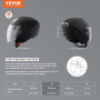 VEVOR Casque de moto 3/4 face, Casque Street ABS haute densité, avec Emplacement Bluetooth et Lentille interchangeable, Casque d