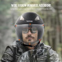 VEVOR Casque de moto 3/4 face, Casque Street ABS haute densité, avec Emplacement Bluetooth et Lentille interchangeable, Casque d