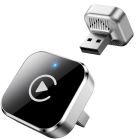 Ancvet CarPlay sans Fil Adapter 2026 Upgrade, Mini 2-en-1 Dongle USB Plug & Play, CarPlay & Android Auto sans Fil pour Voiture, 
