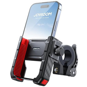 JOYROOM Support Telephone Moto, [Absorption Chocs Antidérapante] Support Téléphone Vélo du Guidon [1s Verrouillage et Libère] Un
