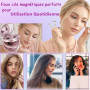 Chlffua Kit de Faux Cils Magnétiques Rose, Faux Cils au Look Naturel avec Applicateur, Demi-Cils et Cils Complets, Réutilisables