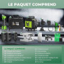 Niveau Laser Chantier Autonivelant 360° x 4, Lazer Niveaux 4D 16 Lignes Laser, Autonivellement et Mode Pulsé Extérieur, 2 x Batt