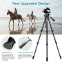 Victiv Trépied Appareil Photo, 172cm Trépied Caméra en Aluminium Portable, Trepied Smartphone Améliorés pour iPhone, Samsung, Tr