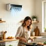Ventilateur de climatiseur mural sans fil amélioré 2026, rechargeable par USB avec 3 vitesses, super puissant, ventilateur de cl