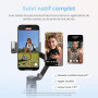 Bundle Standard DJI Osmo Mobile 8, nacelle stabilisatrice pour Smartphone, Rotation panoramique à 360°, Barre d’Extension et tré