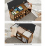 VASAGLE Banc à Chaussures Rembourré, Banc de Rangement, Rangement Caché, Étagères, Meuble d'Entrée, Capacité de Charge 136 kg, 3