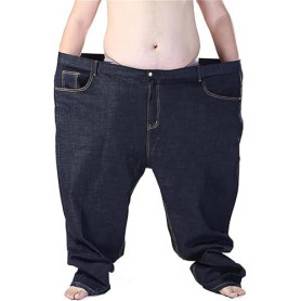 Hommes Jeans Hommes Denim Jeans Grande Taille Oversize Denim Pantalon Taille Élastique Élastique Jeans Large Jeans