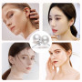 Boucles d'Oreilles en Perles d'Argent 925 5 Paires Blanches d'Eau Douce pour Femmes