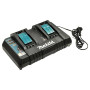 Chargeur rapide pour 2 batteries Li-Ion 14,4 à 18 V - MAKITA DC18RD