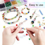 TOAOB 500pcs Perles en Verre à Facettes de Cristal Coloré Rondes 6mm en Vrac Crystal Beads pour Fabrication de Bijoux DIY Bracel