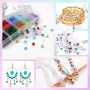 TOAOB 500pcs Perles en Verre à Facettes de Cristal Coloré Rondes 6mm en Vrac Crystal Beads pour Fabrication de Bijoux DIY Bracel