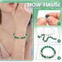 TOAOB 1000pcs Perles à Facette de Cristal Rondes Perle en Verre en Vrac Vert Foncé 2mm 4mm 6mm 8mm 10mm Transparent Crystal Bead