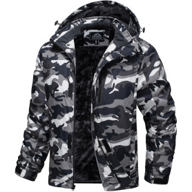 MAGCOMSEN Vestes d'hiver imperméables pour hommes Manteau chaud de ski et de neige Veste de montagne coupe-vent avec capuche amo