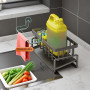 YIJUNSTORE Organisateur de lavabo en acier inoxydable avec drain auto-nettoyant, porte-serviettes, convient pour cuisine et sall