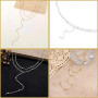 KNUIUYY Collier en Y pour Femmes, Collier Acier Inoxydable Multi-rangs Femme en Or Argent, Superposé Doré Élégant à Chaînes Long