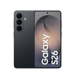 Samsung Galaxy S26 5G (noir, 12 Go de RAM, 256 Go de stockage), téléphone AI, assistant photo, studio créatif, appareil photo 50